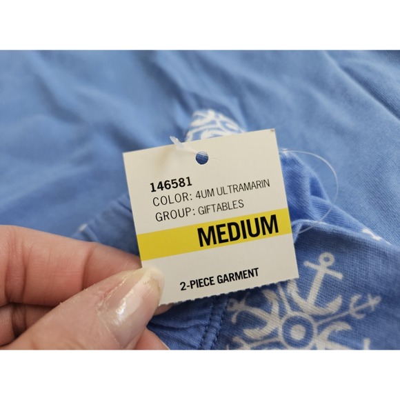 NWT Women's Medium Nautica Blue Snowflake Pajama Set - Picture 5 of 13